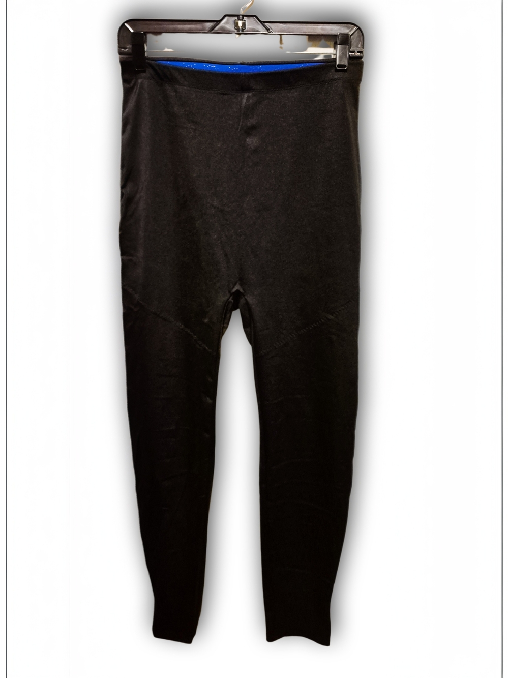 YITTY Black Shaping Leggings XL Blue Logo Waistband High Rise